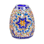 Handmade Turkish Mosaic Table Lamp (Size 15x15x50 cm) - Blue - Multi