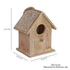 Handmade and Carved Mango Wood Hanging Outdoor Bird House
