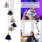 Ceramic Hanging 8 Bells in Gift Box- Blue