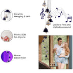 Ceramic Hanging 8 Bells in Gift Box- Blue
