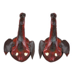 Boutique Collection - Set of 2 Genuine Leather Home Decor Elephant Wall Hangings