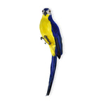 Realistic Parrot Figurine (Size 35cm) - Blue & Yellow