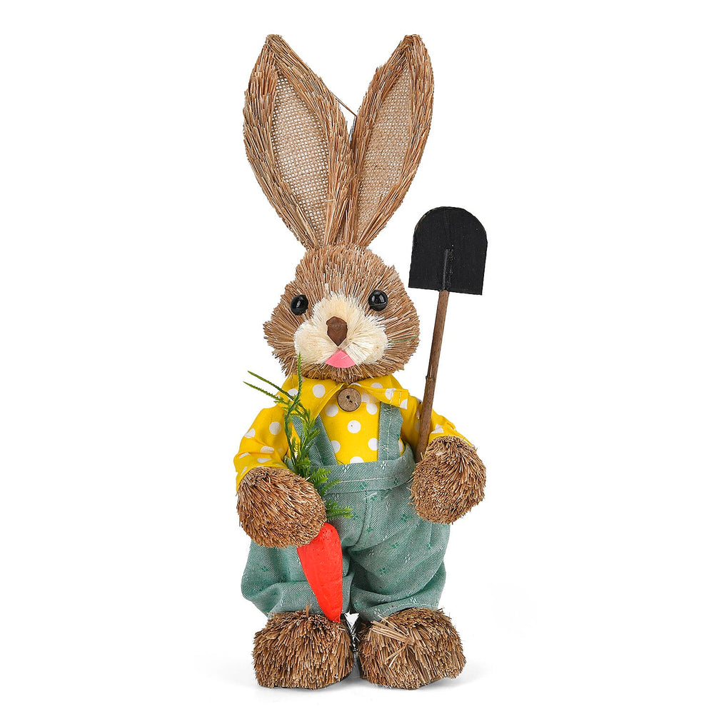 Cute Decorative Bunny (Size 35cm) - Brown - Green