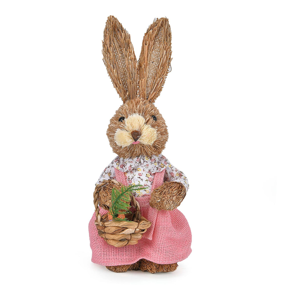 Cute Decorative Bunny (Size 35cm) - Brown - Pink