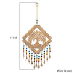Handmade Tree of Life Hanging Iron Wind Chime (16 x 25 cm) - Golden