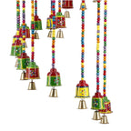 Hand Crafted Multi Color Singing Tibetian Bell Hanging with Bells - Beads