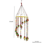 Hand Crafted Multi Color Singing Tibetian Bell Hanging with Bells - Beads