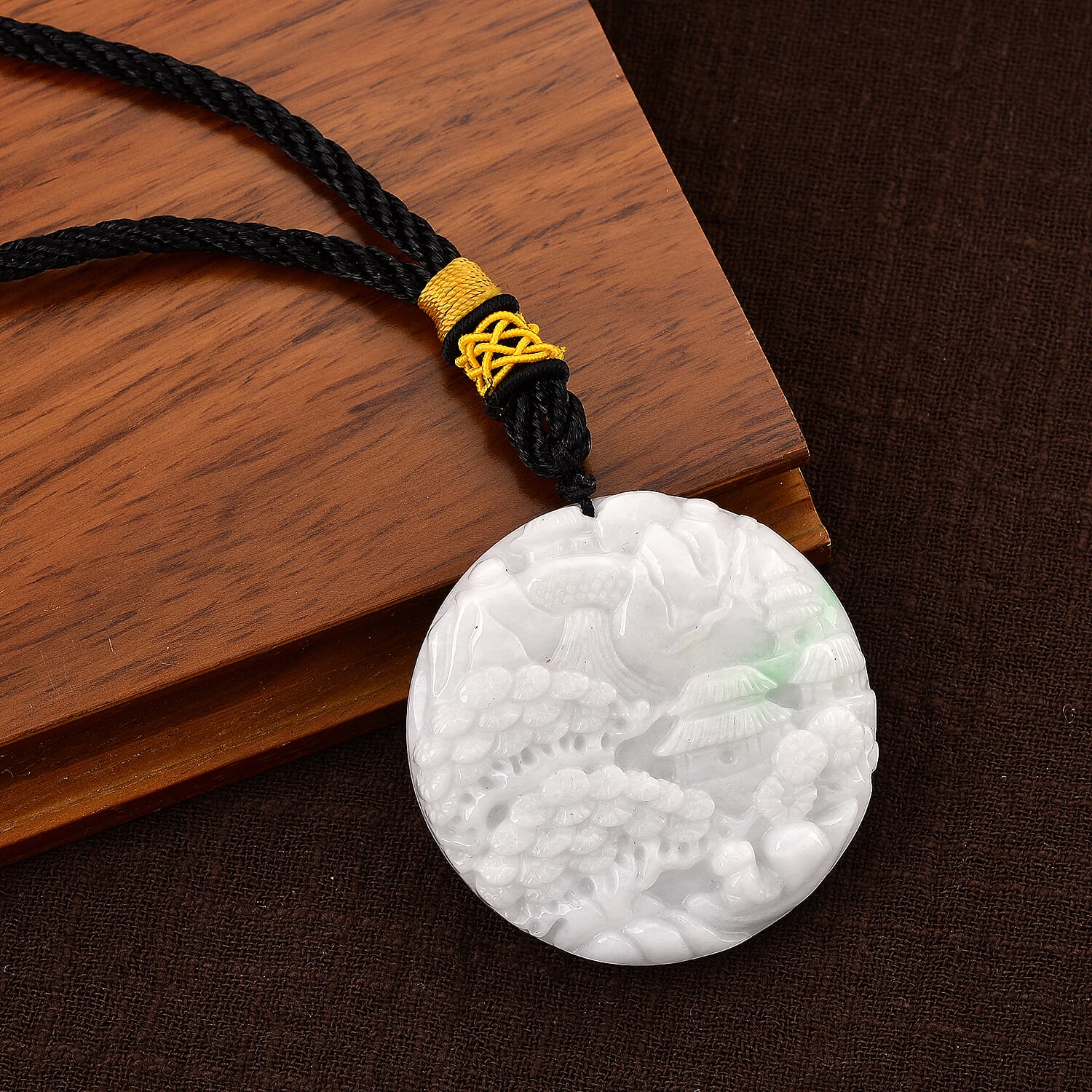 Collectors Ultra Rare find - Certified Natural Type A Symbolizes Serenity, Nature and Balance in Feng Shui Hanging Decoration -