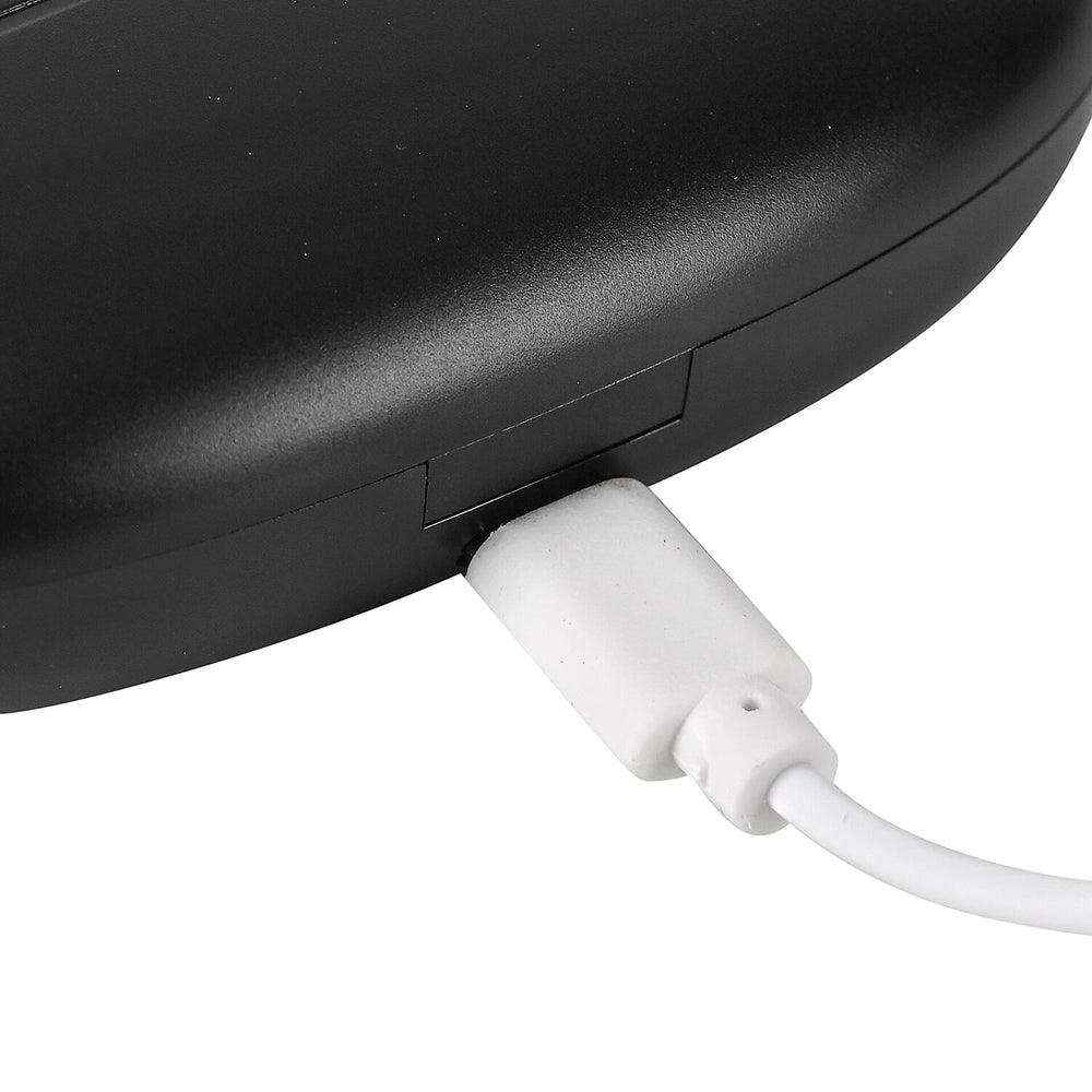 Bone Shape Wireless Earphone with Battery display and In-Ear Headphone (Size 6x1 cm) - Black