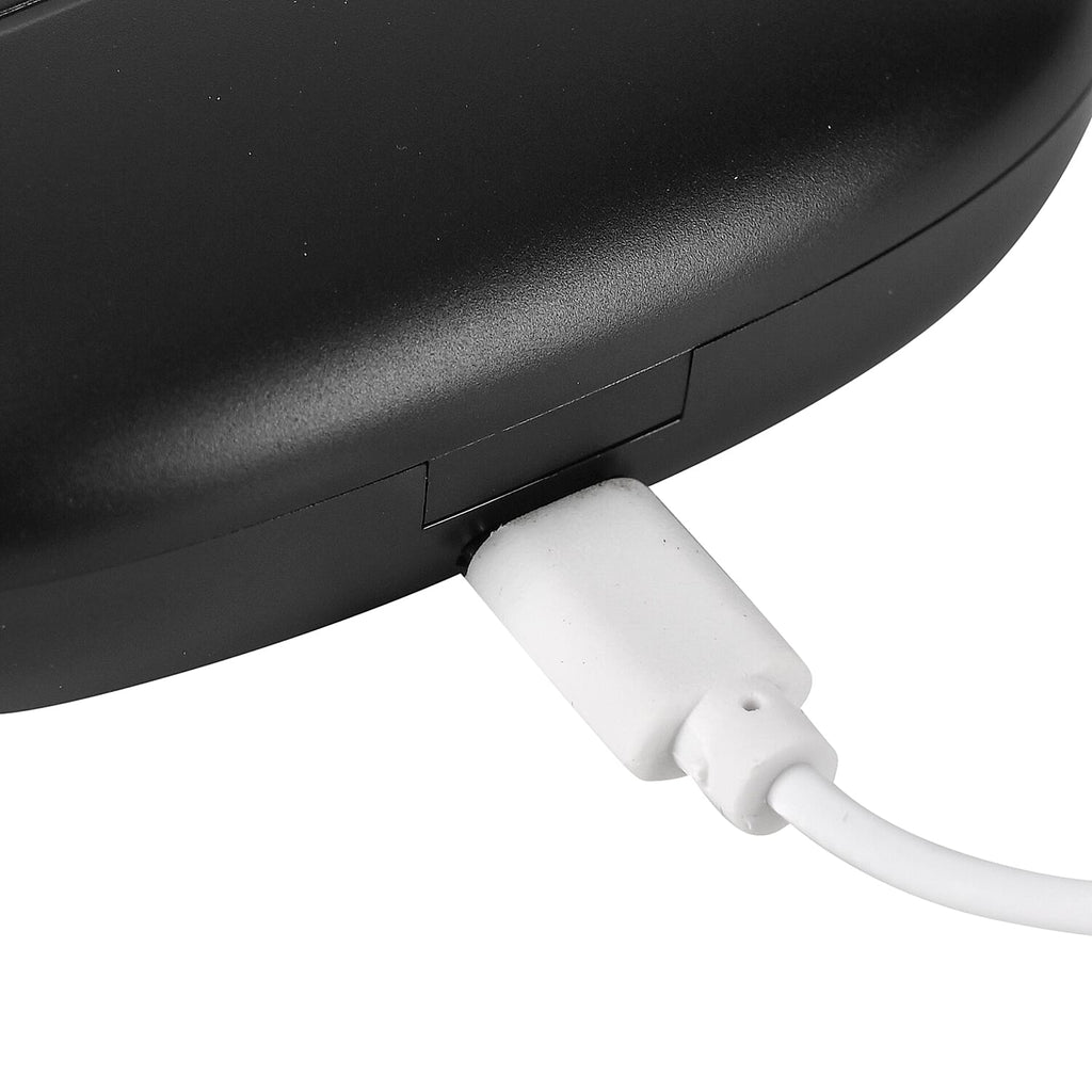 Bone Shape Wireless Earphone with Battery display and In-Ear Headphone (Size 6x1 cm) - Black