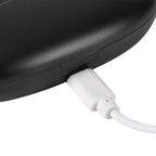 Bone Shape Wireless Earphone with Battery display and In-Ear Headphone (Size 6x1 cm) - Black