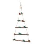 Christmas Decorative - Hanging Triangle Trees LED Lights (Size 87x43 Cm) - Green, Red & Brown