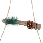 Christmas Decorative - Hanging Triangle Trees LED Lights (Size 87x43 Cm) - Green, Red & Brown