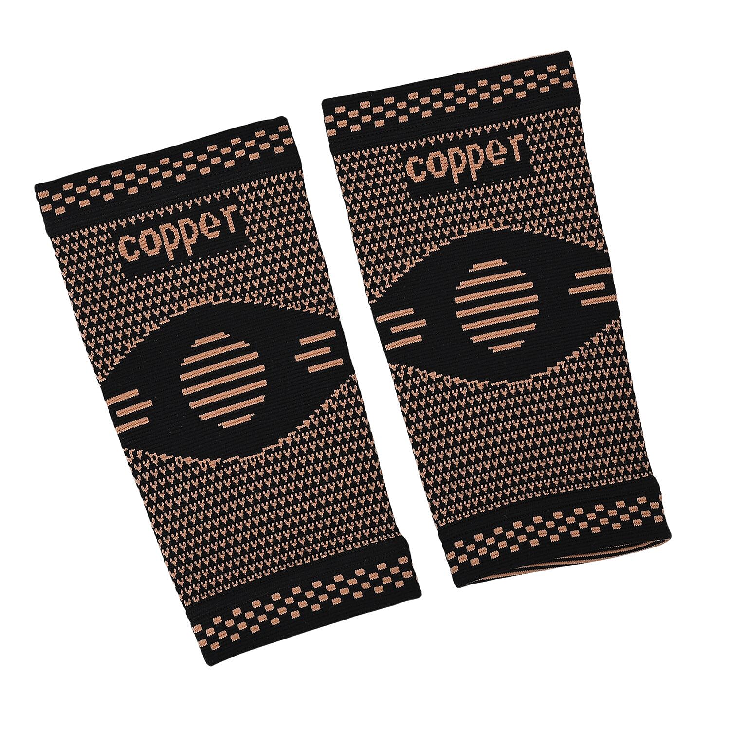 Copper Infused Arm Compression Sleeve for Pain Relief & Support (Size M) - Black