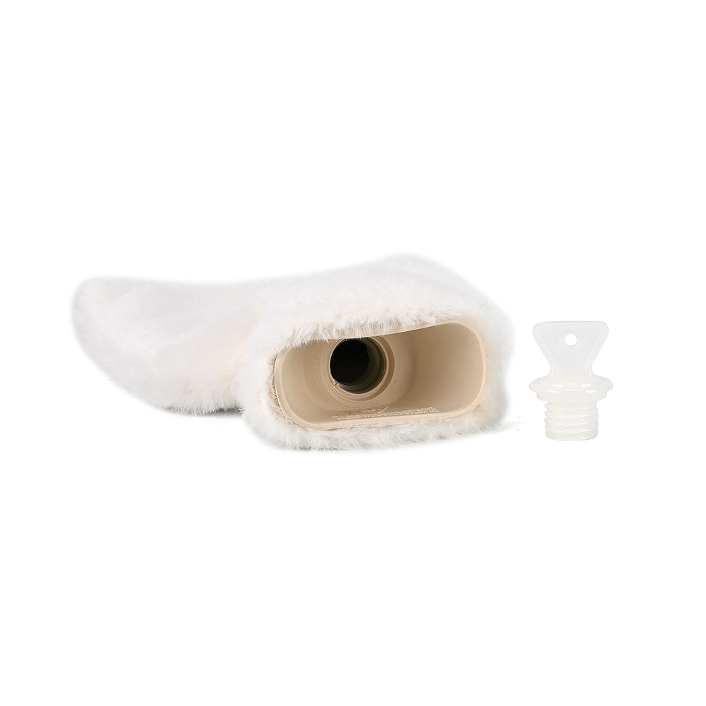 1000ML Hot Water Bottle with Socks - White
