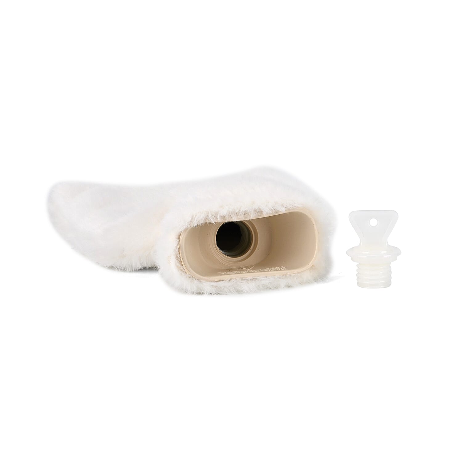 1000ML Hot Water Bottle with Socks - White