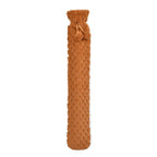 Reusable Long Hot Water Bottle with Plush Cover - Tan
