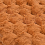 Reusable Long Hot Water Bottle with Plush Cover - Tan