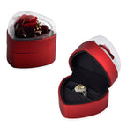 Heart Ring Box (Size 7x7x7 cm) - Red