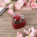 Heart Ring Box (Size 7x7x7 cm) - Red