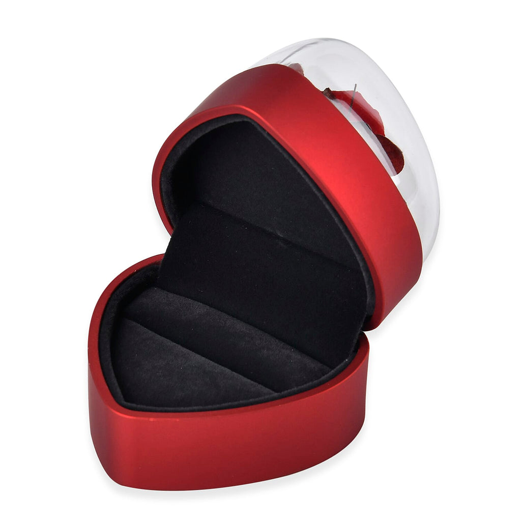 Heart Ring Box (Size 7x7x7 cm) - Red