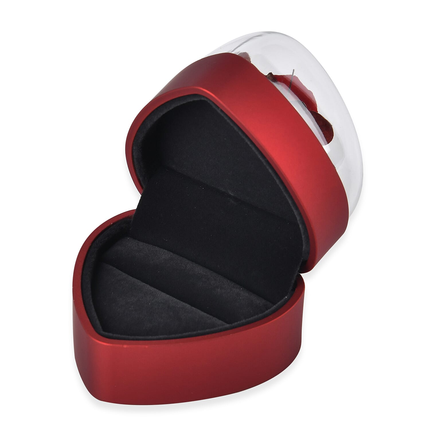 Heart Ring Box (Size 7x7x7 cm) - Red