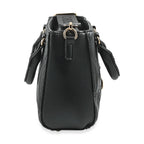 Heart and Soul Valentino Orlandi Quilted Top Handle Shoulder Bag with Adjustable Strap - Black