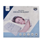 CUQOO Premium Heated Blanket with 3 Heat Setting & LED Indicator Light (King Size 167x137 cm) - White