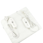 CUQOO Premium Heated Blanket with 3 Heat Setting & LED Indicator Light (King Size 167x137 cm) - White