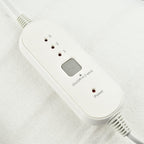 CUQOO Premium Heated Blanket with 3 Heat Setting & LED Indicator Light (King Size 167x137 cm) - White