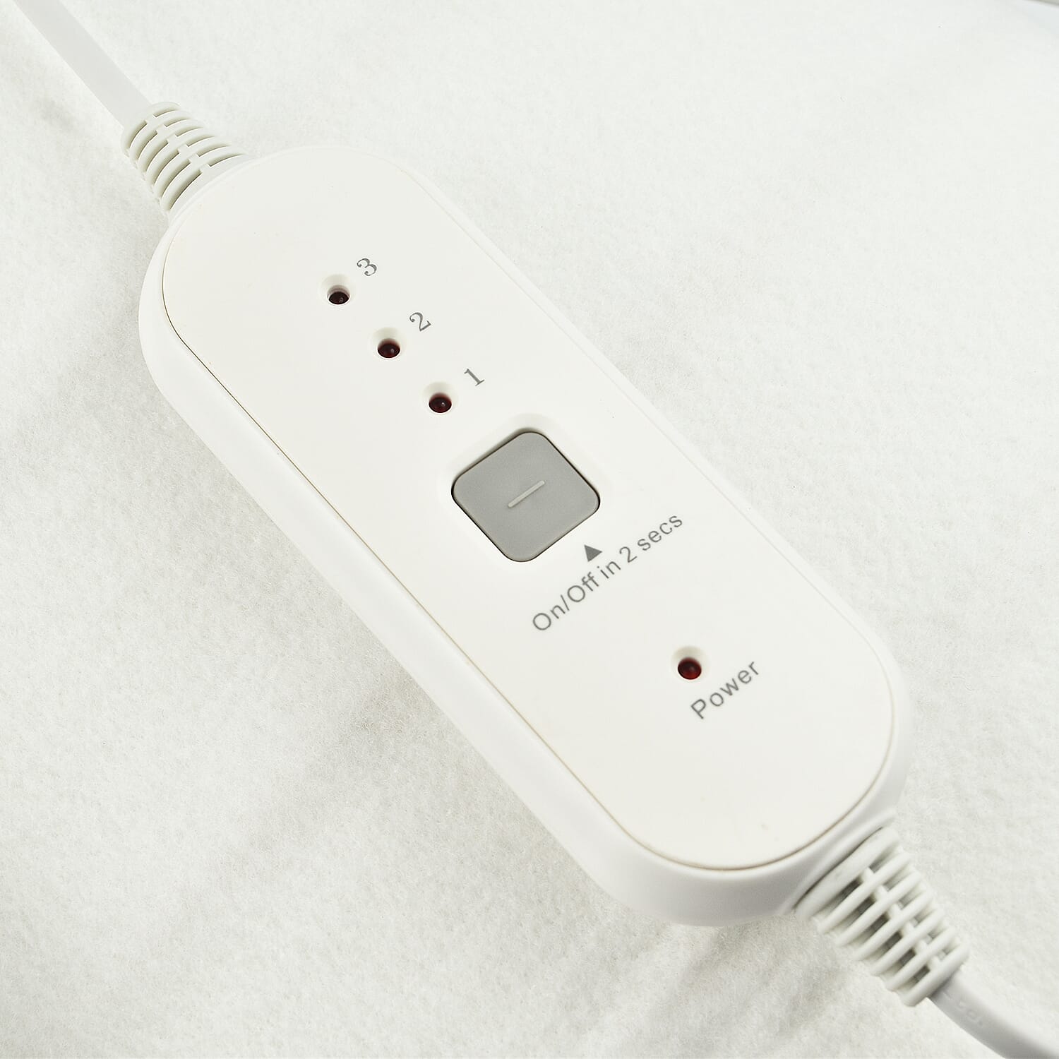 CUQOO Premium Heated Blanket with 3 Heat Setting & LED Indicator Light (King Size 167x137 cm) - White