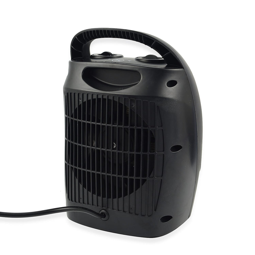 Set of 2 Portable Electric Small Heater - Black