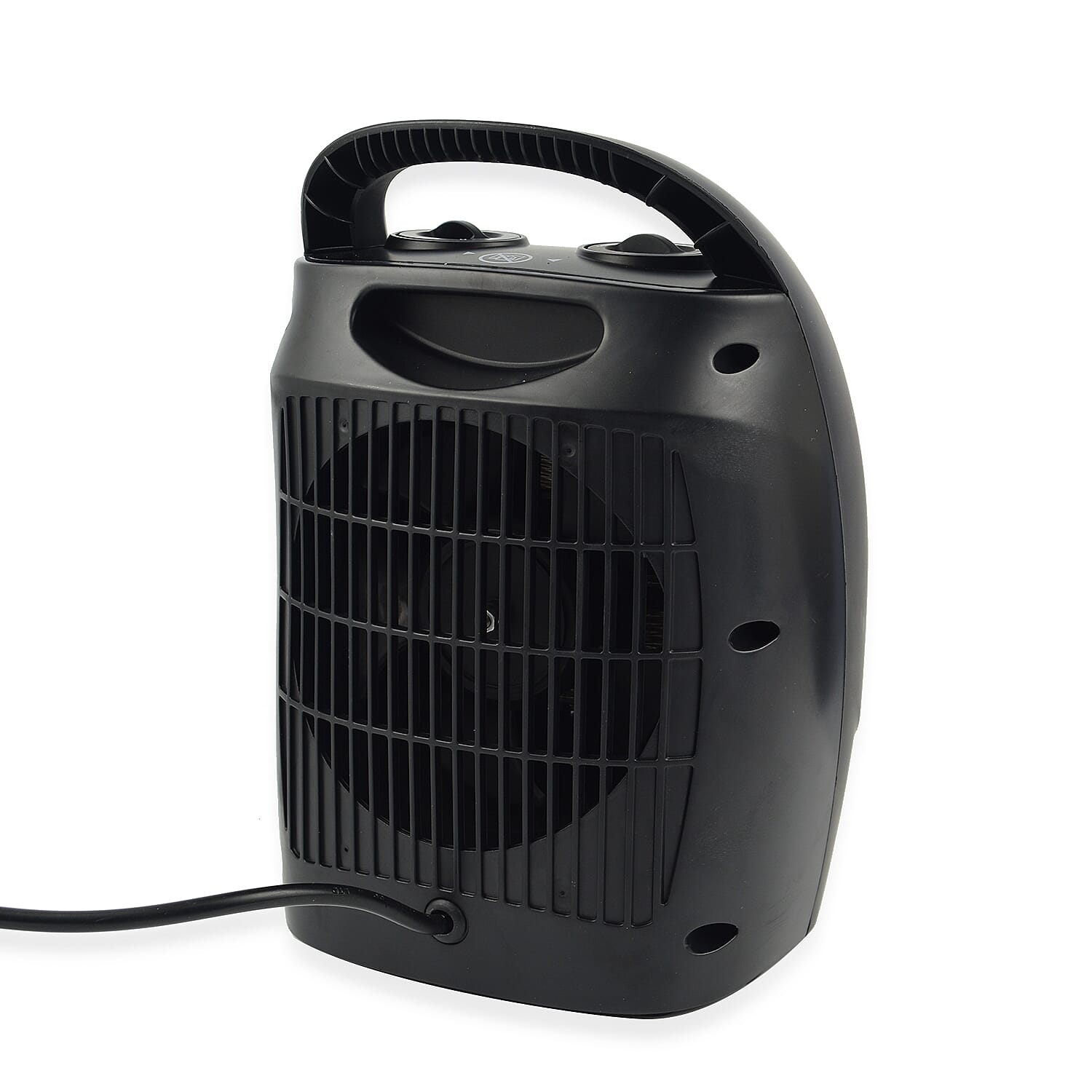 Set of 2 Portable Electric Small Heater - Black