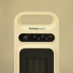 Portable Electric Ceramic Heater-  Bladeless Design With LED Touch Screen & Remote Contol- provides fast and uniform heating- White