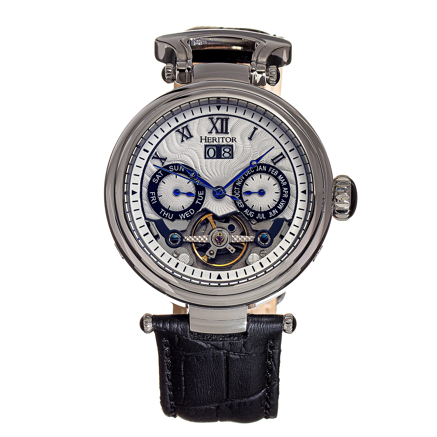 Heritor Digital Mens Watch in Stainless Steel