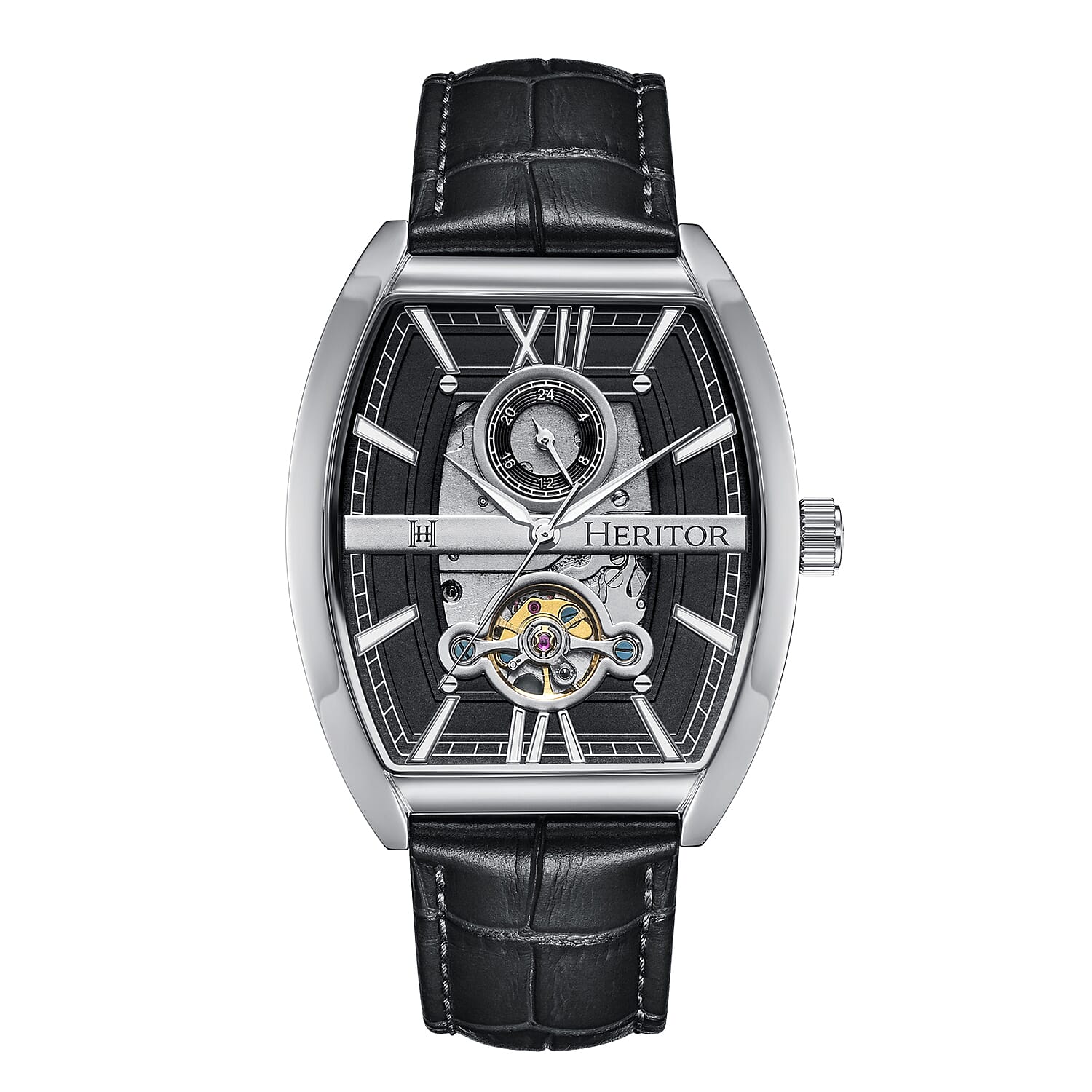 Heritor Automatic Mens Watch in Stainless Steel