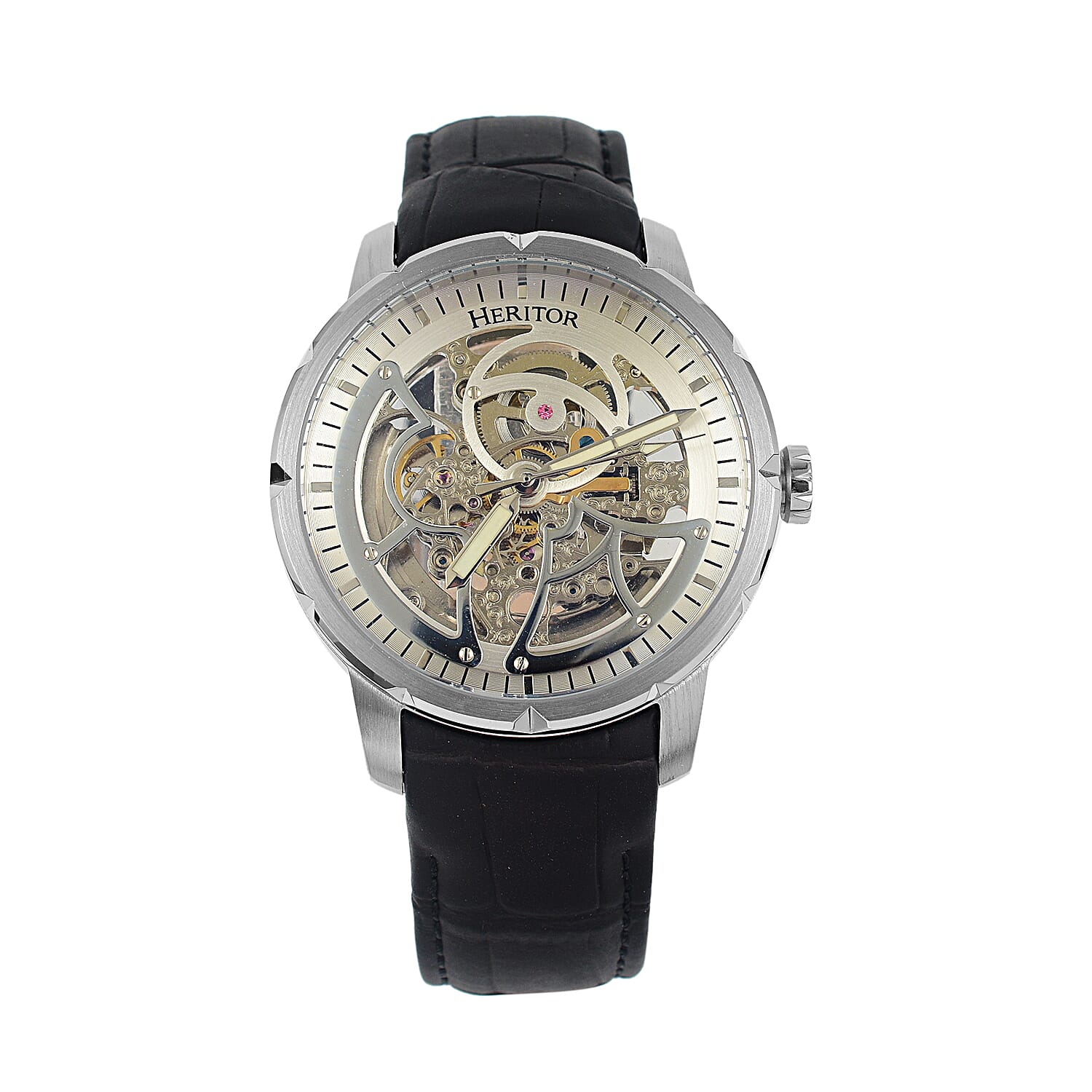 Ryder Collection Heritor Automatic Movement 5 ATM Water Resistant Watch with Black