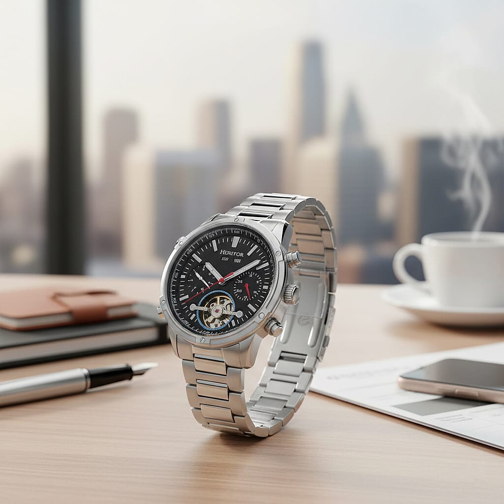 Heritor Automatic Mens Watch in Stainless Steel