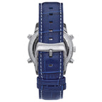HERITOR Wilhelm Automatic 10ATM WR White Dial Mens Watch with Blue Leather Strap