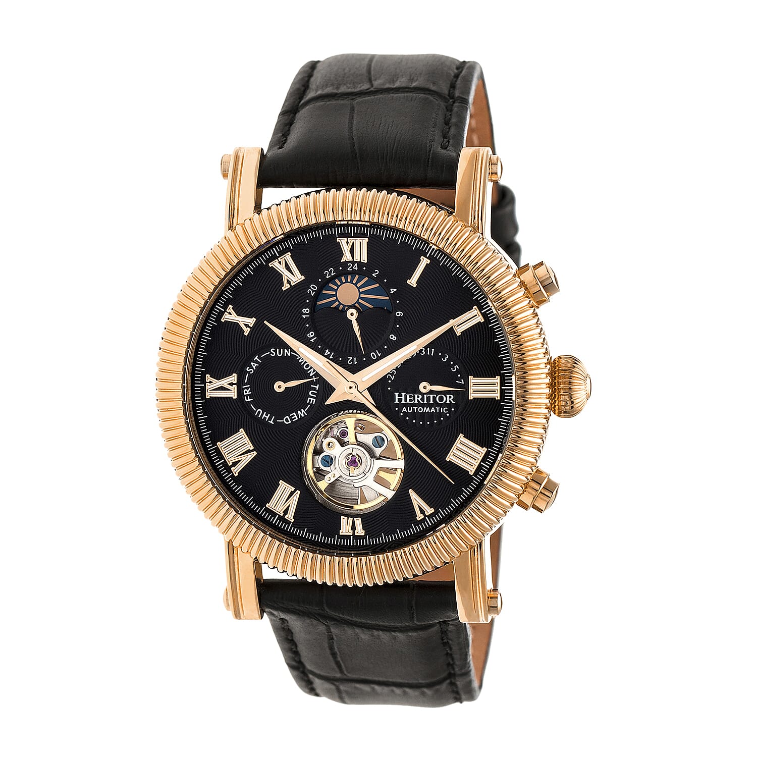 Heritor Automatic Mens Watch in Stainless Steel