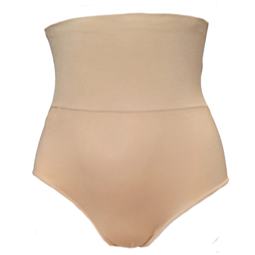 High Waist, Medium Control with Silicone Grip Underwear (Size - Large) - Nude