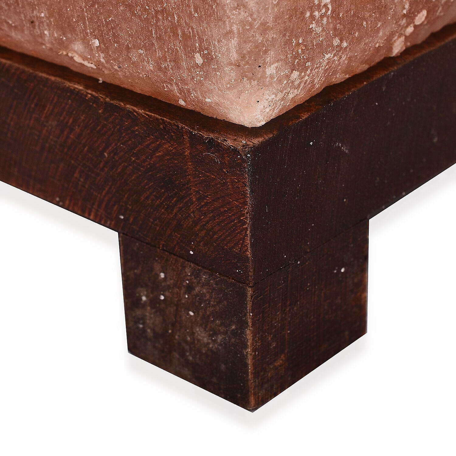 Himalayan Dual Illumination Salt Lamp with Square Shape including Cord - Bulb (Size 17x12x12 cm)