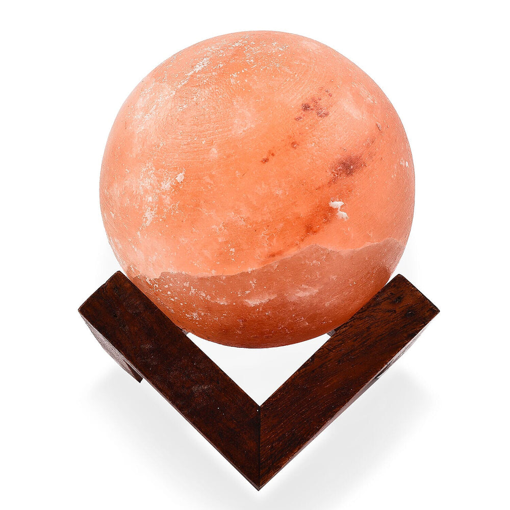 Himalayan Salt Lamp Sphere Shape inlcuding Cord - Bulb (Size - 12.5 cm)