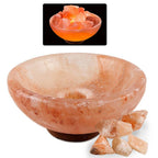 Himalayan Salt lamp Fire bowl with Massage Balls (Size- 10x9cm, Weight- 3.5kgs)