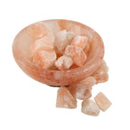 Himalayan Salt lamp Fire bowl with Massage Balls (Size- 10x9cm, Weight- 3.5kgs)