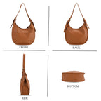 Hobo Crossbody with Detachable Small Cosmetic Bag - Tan