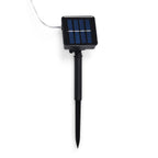 Purple LED Flower String Lights - 20 Warm White LEDs, 300mAh Rechargeable Battery (included) - 180cm