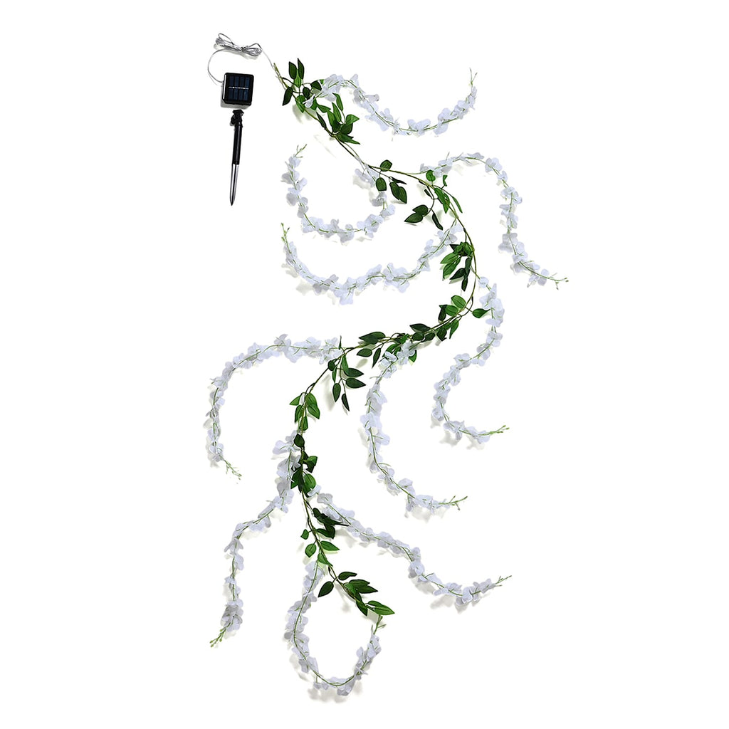 White LED Flower String Lights - 20 Warm White LEDs, 300mAh Rechargeable Battery (included) - 180cm