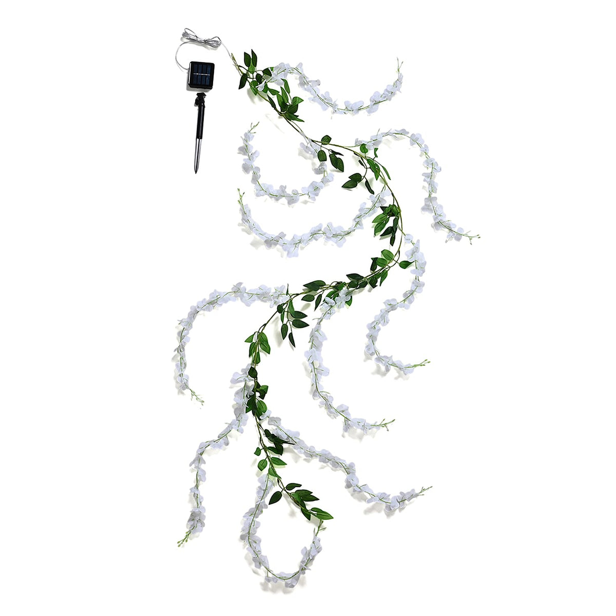 White LED Flower String Lights - 20 Warm White LEDs, 300mAh Rechargeable Battery (included) - 180cm