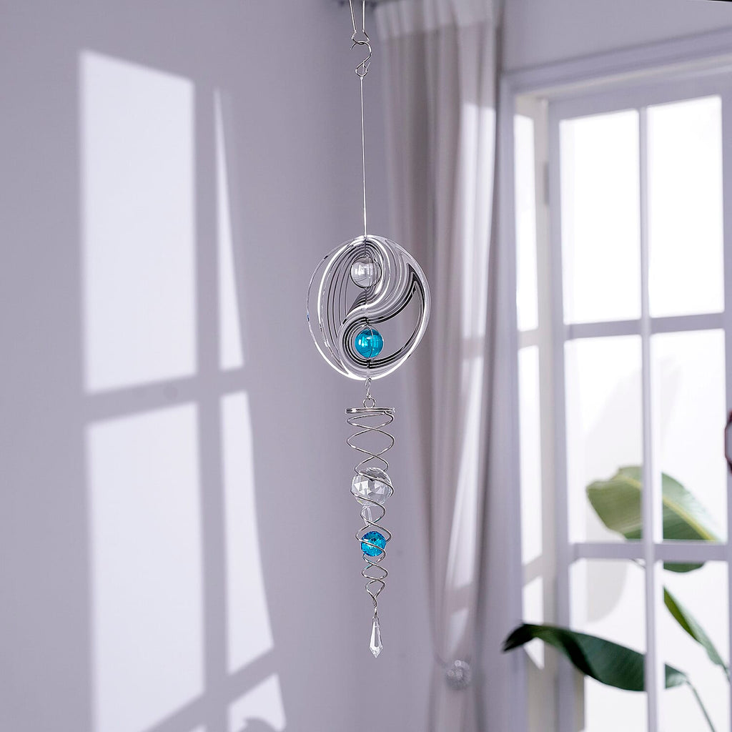 Hanging Magic Kinetic Sculpture Eight Diagrams Wind Spinner -  Multicolor